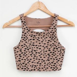 MVP Moves Taupe Cheetah Print Medium Impact Strappy Sports Bra